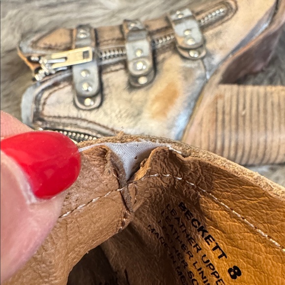 freebird Beckett Black & Brown Leather Ankle Boots Size 8 - Picture 7 of 12